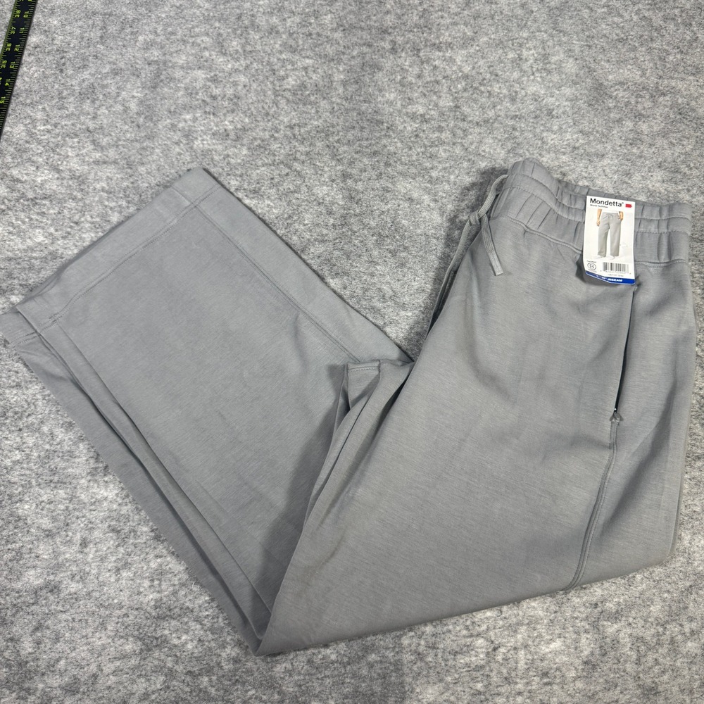 Mondetta Womens Gray Wide Leg Lounge Pants Tencel Modal Blend Size L NWT